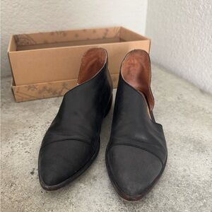 Free People Royale Black Leather Loafers